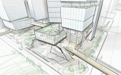 南侧则取CBD绿轴平